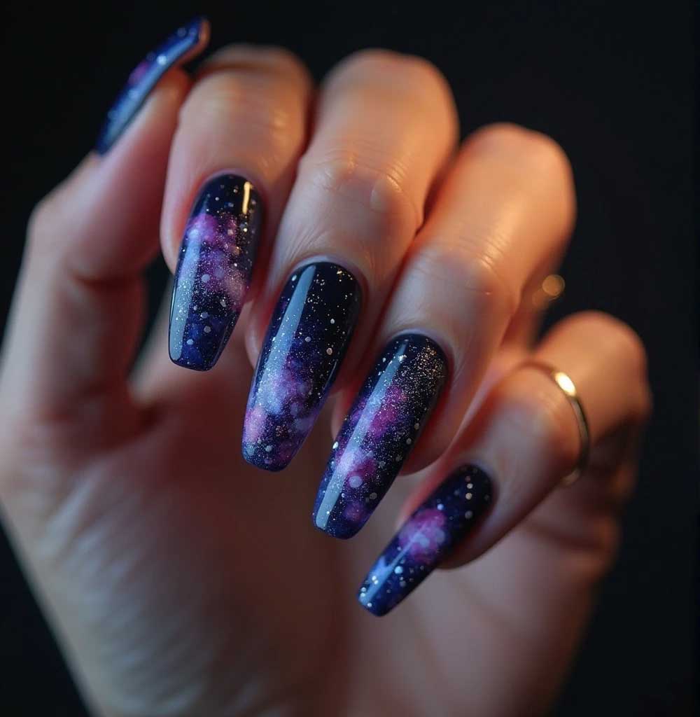 Black Galaxy Nails